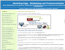 Tablet Screenshot of marketing-page.de